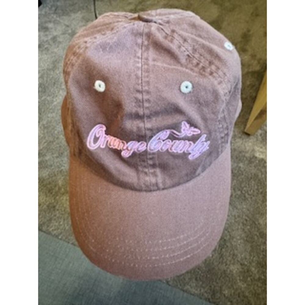 Orange County Embroidered Baseball Cap Brown Adjustable Dad Hat
